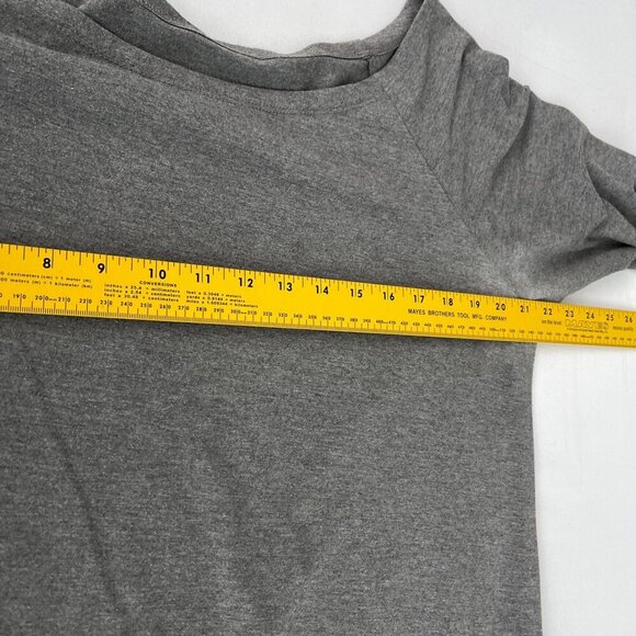 Slouchy Scoop Neck Long Sleeve Loose Fit‎ Sweater Pullover Heather Gray Womens L - Picture 7 of 10